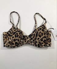 Shade Shore Underwire Lightly Lined Bikini Swim Top Sz 34C Removable Pads