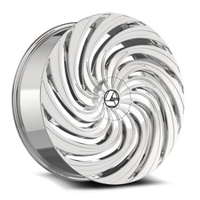 24x9 Azara Aza-535 Nano Chrome Wheels 56 Lug Blank 15mm Set Of 4