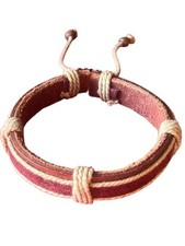Handcrafted Leather Cuff Bracelet VB-891011