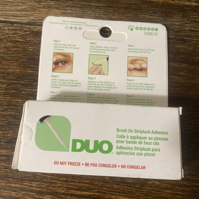 DUO Brush-On Striplash Adhesive, White Clear 0.18 Oz New Fast Shipping