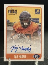 2021 Onyx Vintage - College Autographs Taj Harris #CATH Blue Ink /400 (AU, RC)