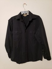 Brigade Quartermasters 2 black long sleeve button down security shirts, size m