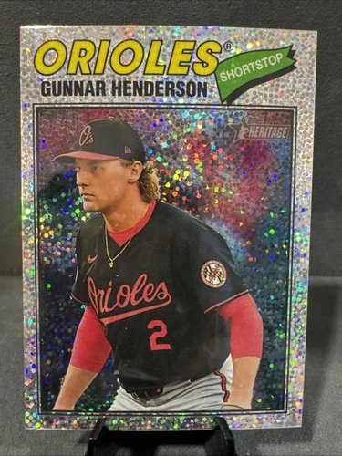 Gunnar Henderson 2026 Topps Heritage Chrome Silver Sparkle #287 - Orioles Card