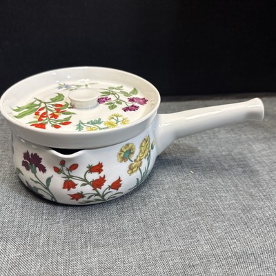 Porcelaine De Paris Covered Baking Dish With Handle Herbier