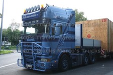 LKW Foto Scania R 580 Plattformanhänger Deutschland blau Schumacher #m6kb