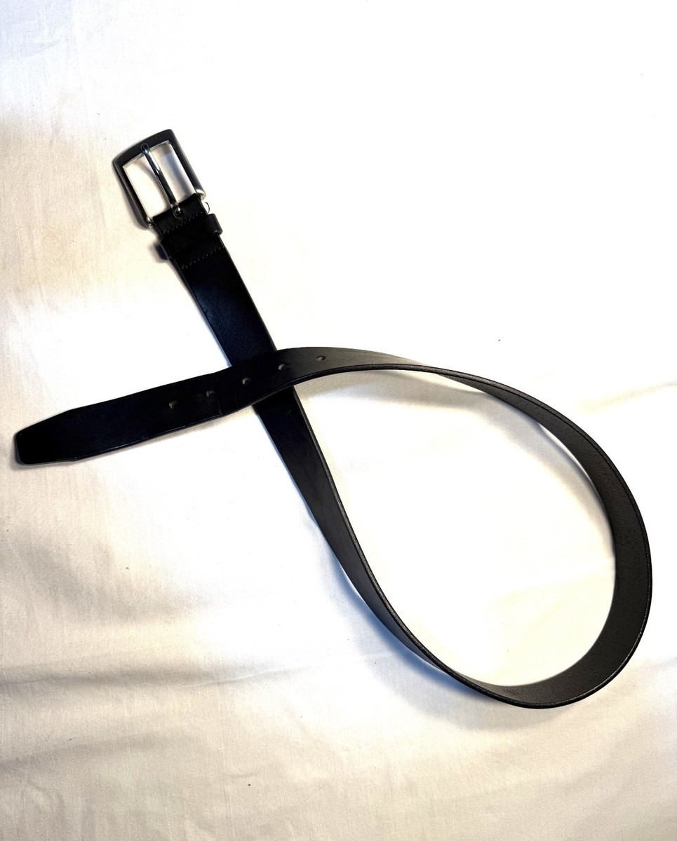Banana Republic Black Leather Silver Buckle Men display picture 2