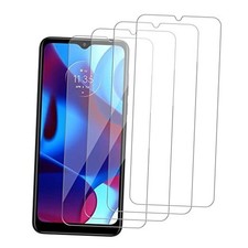  4 Pack Glass Screen Protector Compatible for 9H Hardness Motorola Moto G Pure