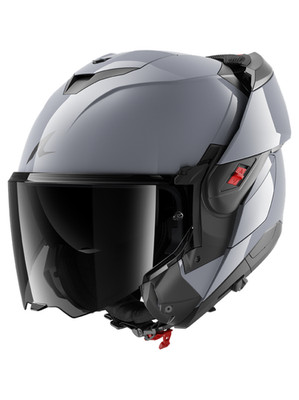SHARK OXO DARK SHADOW S05 GUN SILVER REVERSIBLE HELM GRÖSSE XS S M L XL XXL