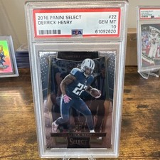 2016 Panini Select Concourse Derrick Henry #22 Rookie Tennessee Titans PSA 10
