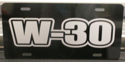 W-30 ENGINE SZE LICENSE PLATE HURST OLDSMOBILE 442 S CUTLASS 350 400 ...