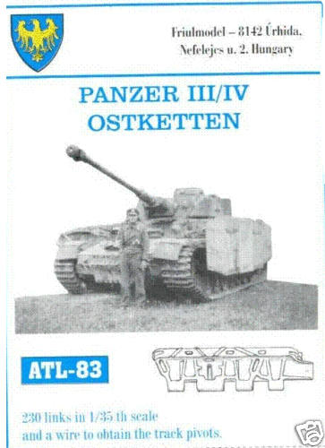 1/35 ATL83 FreeShip FRIULMODEL OSTKETTEN TRACKS FOR GERMAN PANZER III & IV