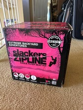 Slackers Zip line 90 FT Eagle Flyer Seated ZipLine Kit Extreme Backyard Adventur