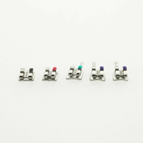 10 Set Dental Orthodontic Brackets MBT 0.022 Slot 345 Hook Mini Metal MIM Braces - Picture 4 of 11