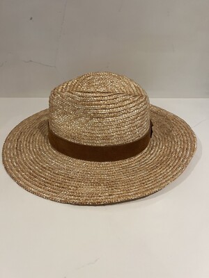 Gigi‎ Pip Isla Straw Fedora GIGI PIP NWT Isla 100% Straw Fedora Hat All Natural Wide  main image 2