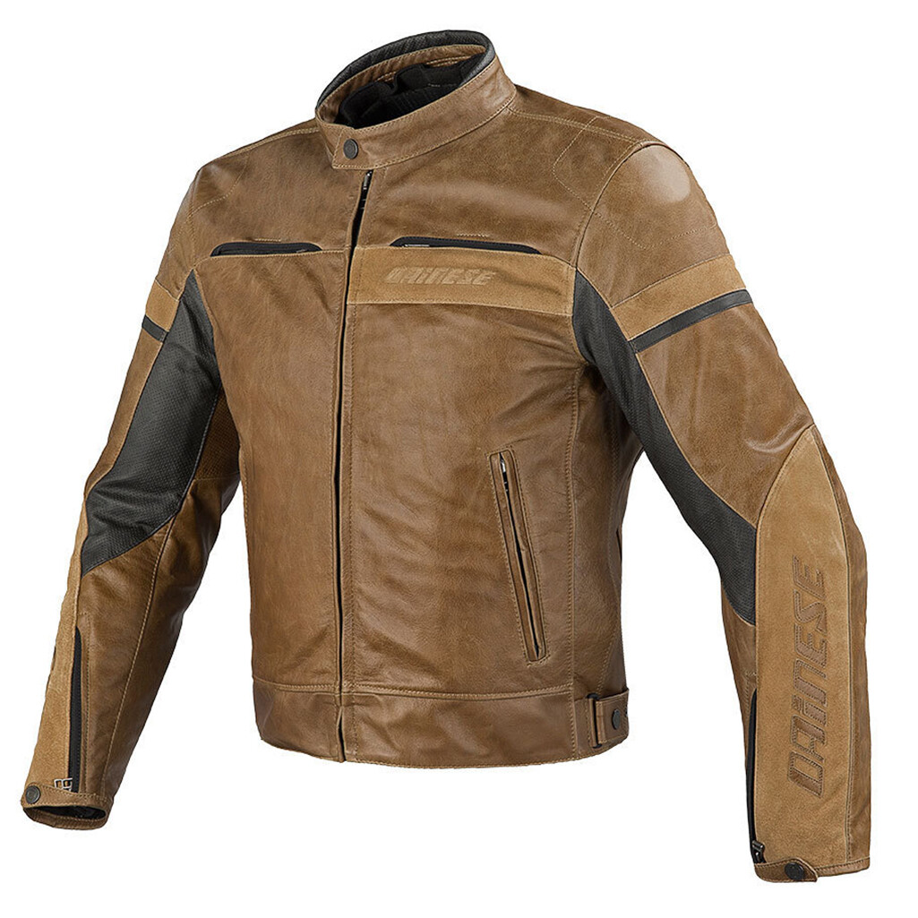 DAINESE STRIPES EVO LEATHER JACKET DAINESE BROWN 44 | eBay