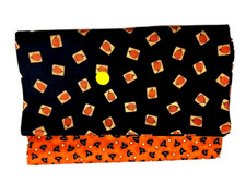 Quilt fabric - Vintage - D MUMM - Halloween, Pumpkins, Witch Hats - 1 Yd each