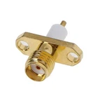 SMA Female Jack Socket Chassis PTFE w/2 holes Flange Panel RF Connector
