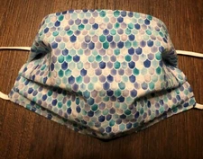 Blue Mermaid Face Mask. 100% Quilters Cotton. Kids, Teens & Adult Sizes.