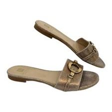 UPC 000096000076 product image for Bruno Magli Gold Slide Sandals | Made in Italy | upcitemdb.com