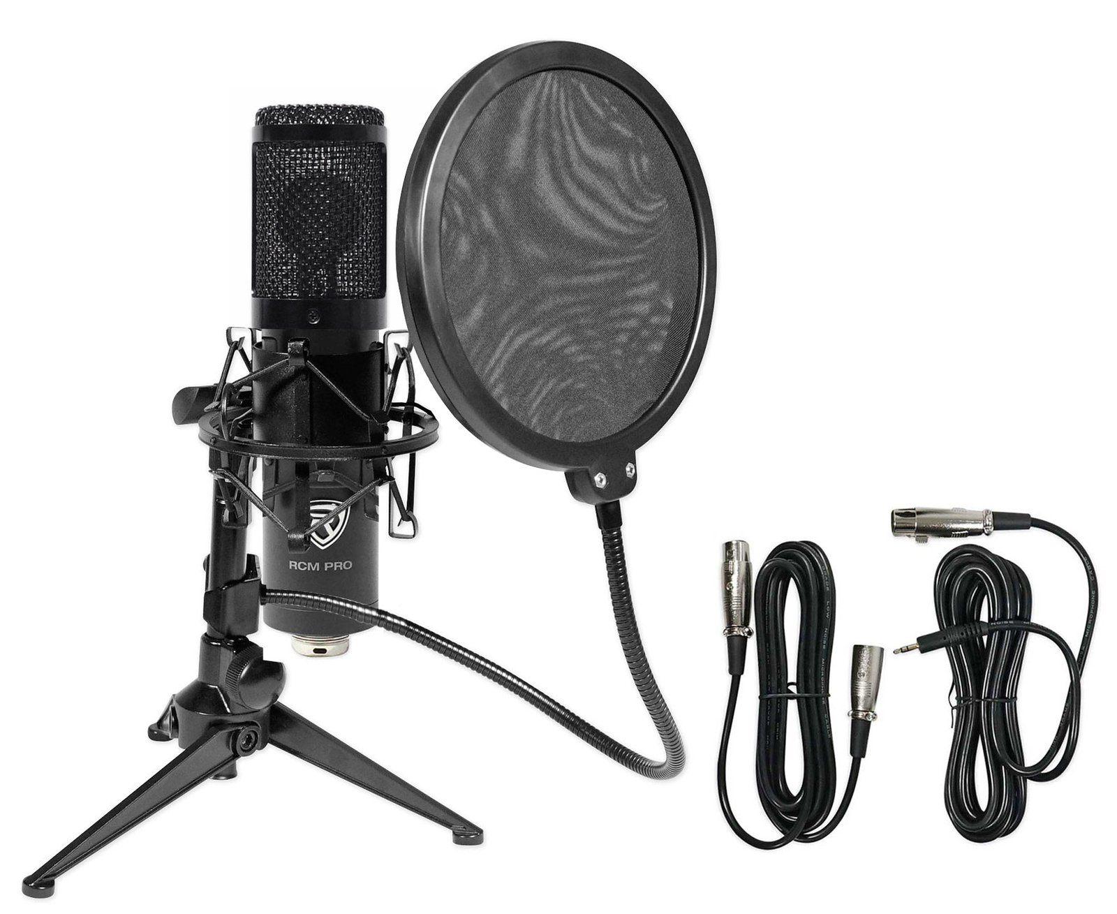 Конденсаторный микрофон для студийной записи Rockville RCM PRO + Амортизатор + Подставка + Фильтр