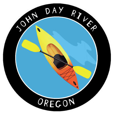 John Day River, Oregon Kayak 3.5'' Car Truck Window Bumper Sticker Decal