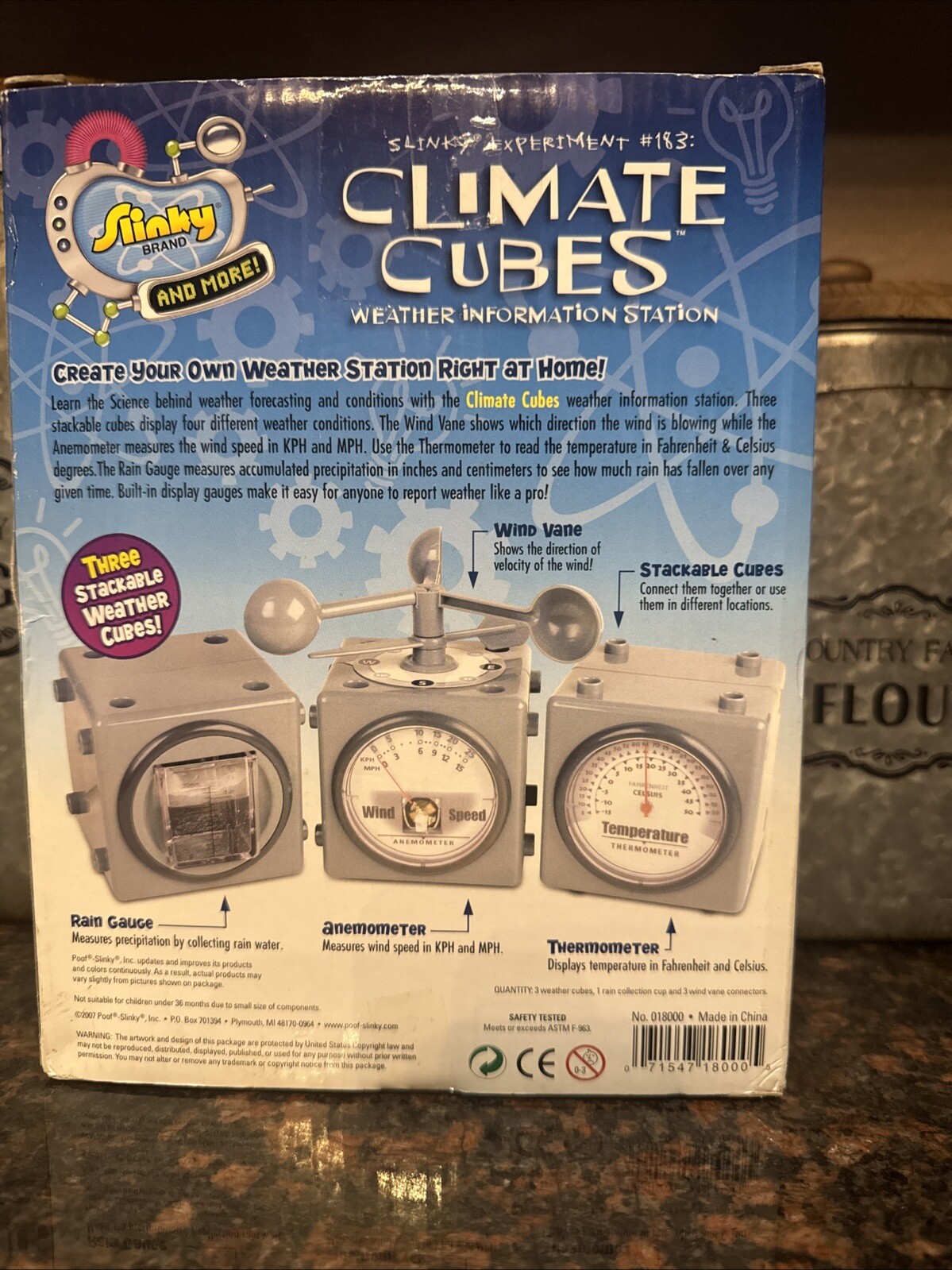 NEW SLINKY 3 Stackable Climate Cubes Science Kit Weather Information Station