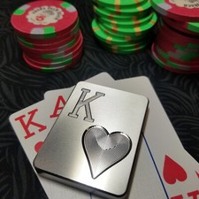 KING of HEARTS - Muck Monkeys Poker Card Guard Protector Chip - (Case Included)