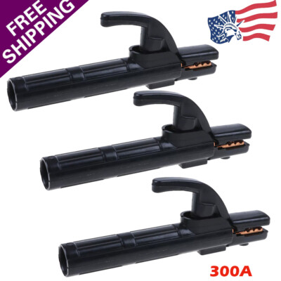 3Pcs 300A Electrode Holder Stick Welder Mini Copper Welding Rod Stinger Clamp F