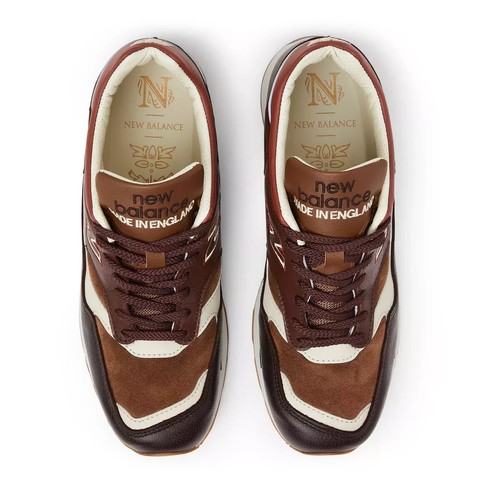 New Balance Hombre 1500 Hecho En GB Edición Limitada Piel Premium Zapatos Marrón - Imagen 9 de 11