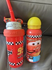 Lot Of 2: Zak Disney Pixar Lightning McQueen Sipper Cup Race Car 5775 500