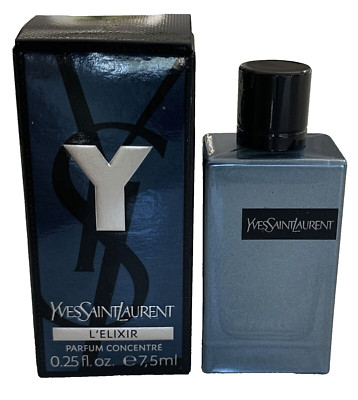 YSL Y L'elixir parfum concentre mini splash 0.25 / .25oz / 7.5ml New in Box