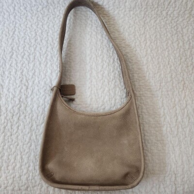 バッグ Old Coach Brown Leather Shoulder Bag Vintage Coach Shoulder Bag Ergonomic Type Light Brown Beige