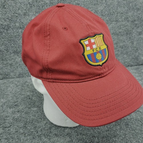 Gorra de Béisbol FC Barcelona Talla Única Algodón Rojo Correa Ajustable Logo Bordado - Imagen 3 de 11
