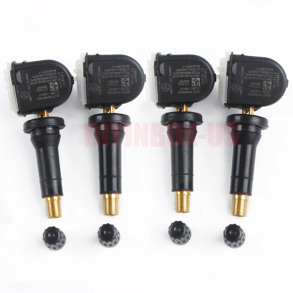 4pcs TPMS Tire Pressure Monitoring Sensors fo Chevy GMC GM OEM 13516164/13598772 Foto 2 de 4
