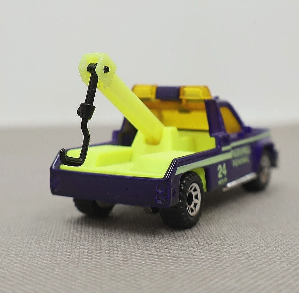 Grúa GMC Matchbox 1987 1/72 diecast púrpura remolque Parkhill muy bonita Foto 4 de 4