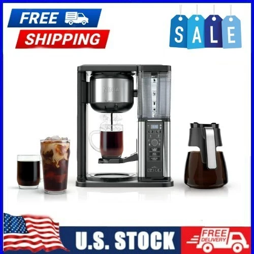 Ninja Hot Iced Single Serve or Drip Coffee System 10 Cup Glass