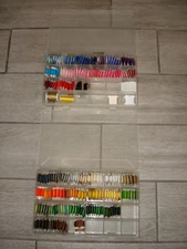 221 DMC Floss Thread Embroidery Cross Stitch Mix Lot Carded Numbered In Cases