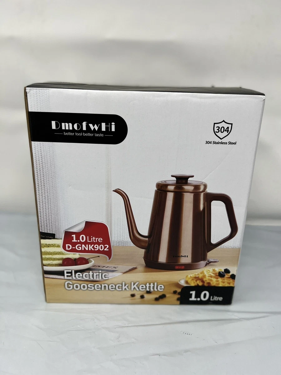 DmofwHi Gooseneck Electric Kettle(1.0L), 100% Stainless Steel, BPA