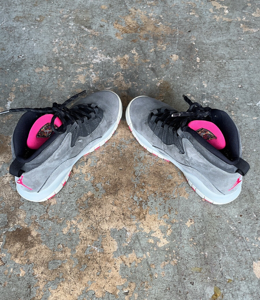 Jordan 10 Retro Rush Pink Dark Smoke Grey Size 5.5 Y Grade School 487211-006 | eBay
