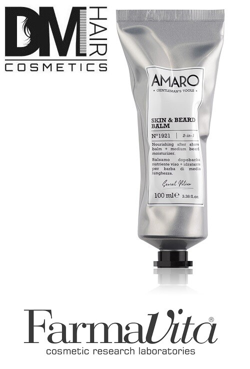 AMARO SKIN & BEARD BALM 100ml BALSAMO DOPOBARBA VISO + IDRATANTE BARBA FARMAVITA