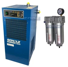 SCHULZ 75 CFM REFRIGERATED COMPRESSED AIR COMPRESSOR DRYER 115V, COMPLETE KIT