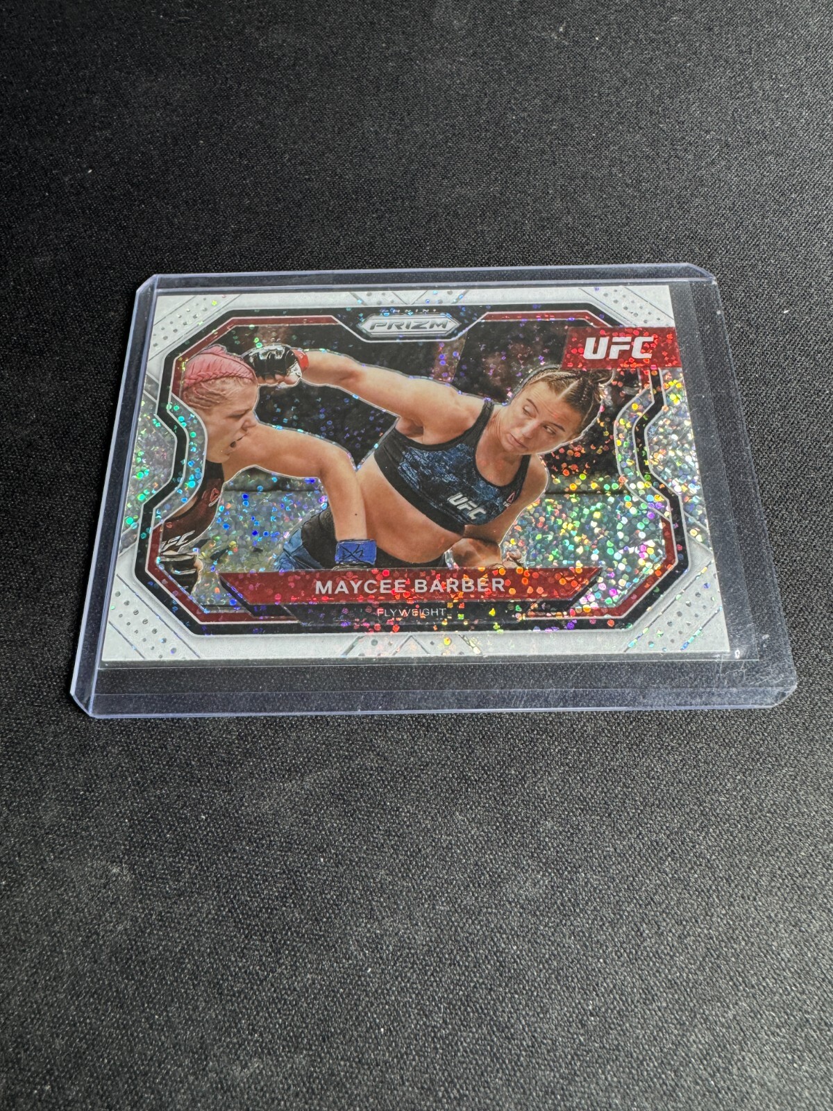 MAYCEE BARBER 2021 Prizm UFC #163 WHITE SPARKLE SSP