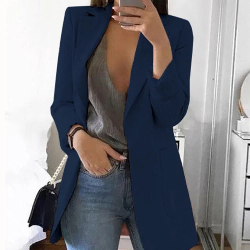 Damenoberteile Anzug Blazer Anzugjacke Damen formell schmal Mantel Cardigan Oberbekleidung - Bild 6 von 29