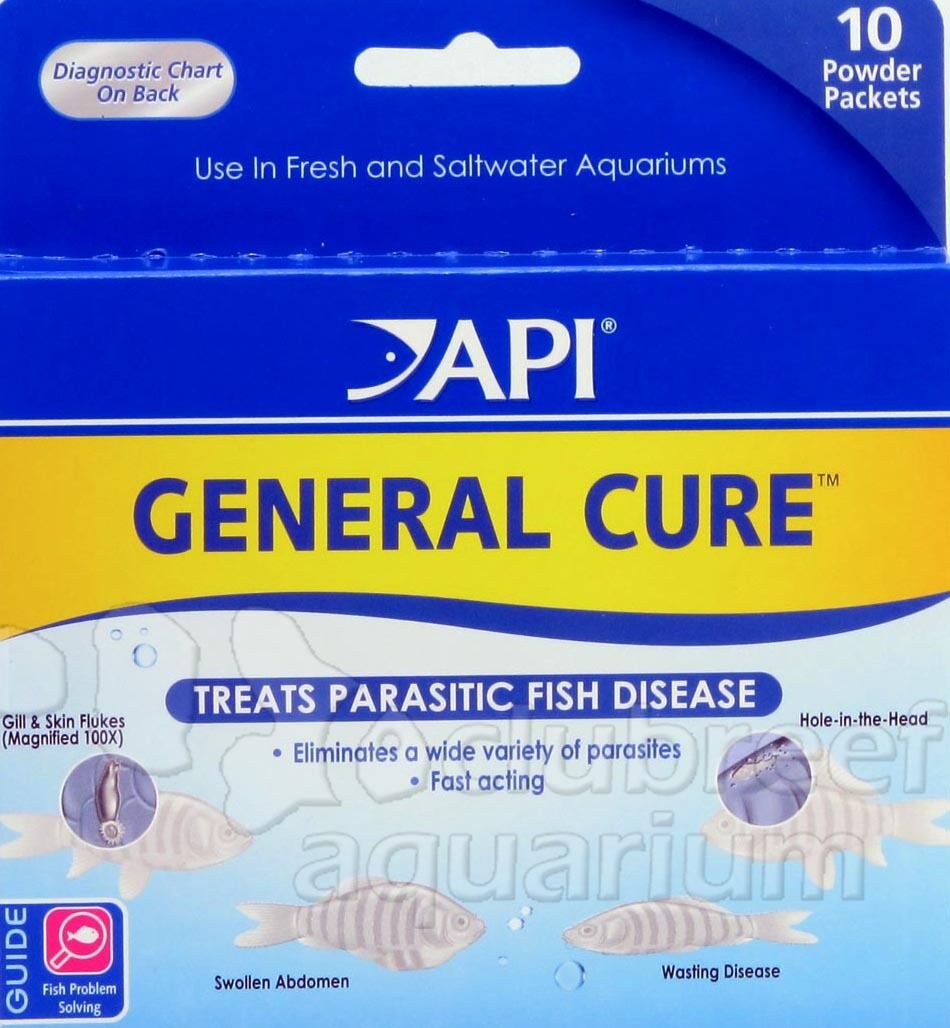 General Cure Powder Freshwater Saltwater Aquarium Anti-Parasitic Fish API Powder
