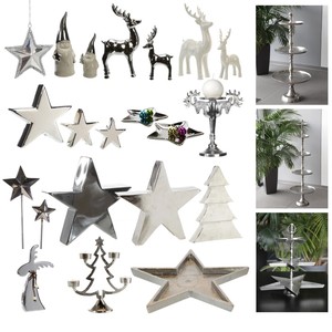 Details Zu Cepewa Weihnachtsdeko Silber Dekoration Etagere Stern Rentier Weihnachten Baum