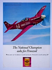 Clay Lacy P 51 Mustang Pennzoil Vintage 70 Omni Aviation Reno Original Print Ad