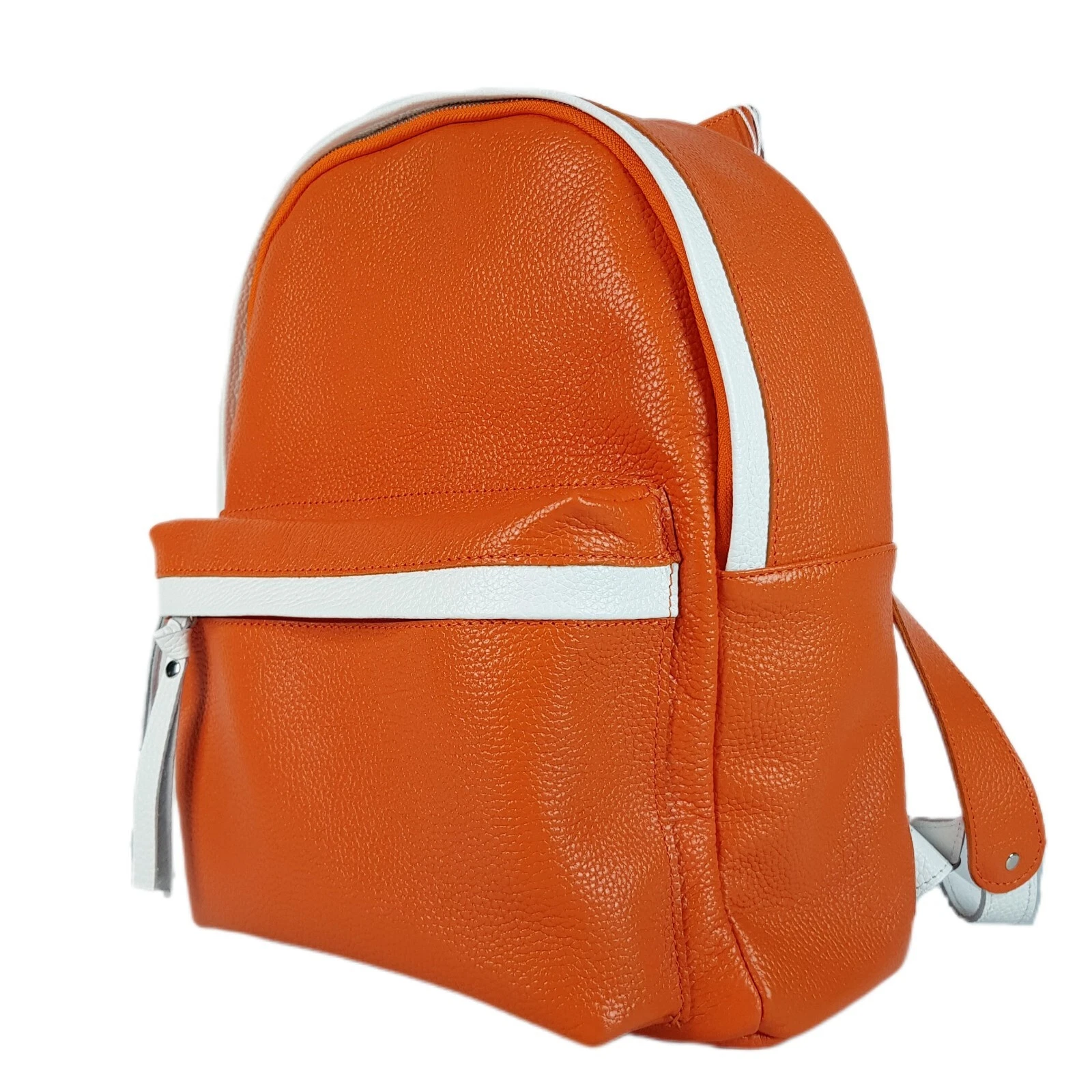 COACH Zaino donna VERA pelle ciottolata arancione borsa laidies fatto a mano