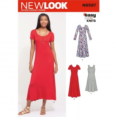 New Look Schnittmuster 6597 Damen A (10-12-14-16-18-20-22)