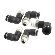 5Pcs PL6-01 1/8BSP Male to 6mm Air Pneumatic Elbow Quick Connect Connectors&oplus;IK