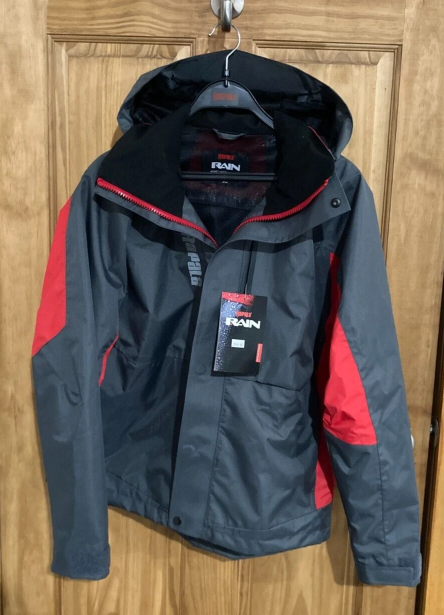 Rapala Rain Men's XS Jacket Red/Black RR1J-XS New w/Tags